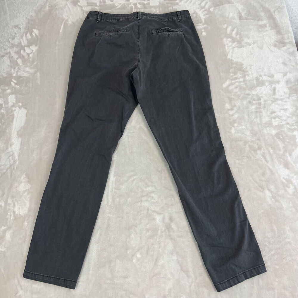 Anthropologie Pants Womens 30 Grey Relaxed‎ Chino Striped Side Preppy Casual - Picture 12 of 15